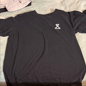 Classic Black Tee with White Emblem